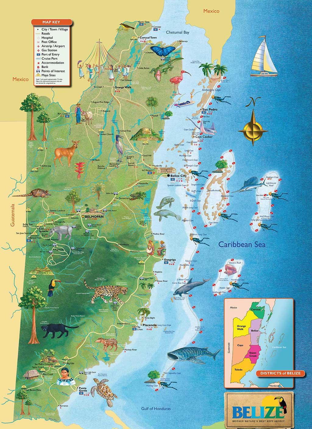 Belize cổng bản đồ