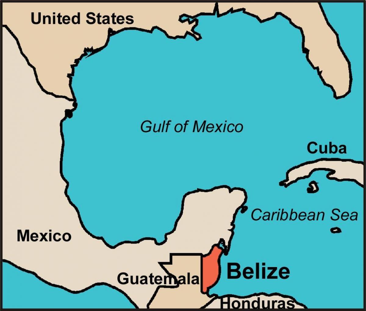 Belize nước bản đồ