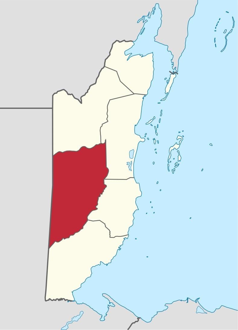 khu quận Belize bản đồ