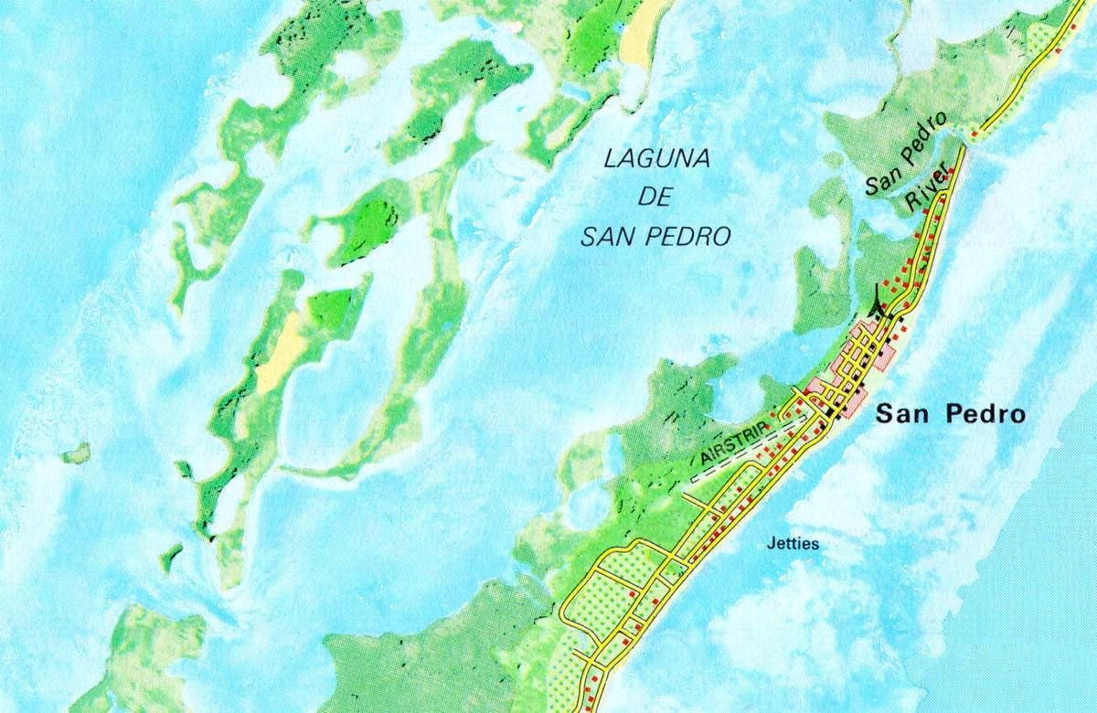san pedro Belize bản đồ đường phố