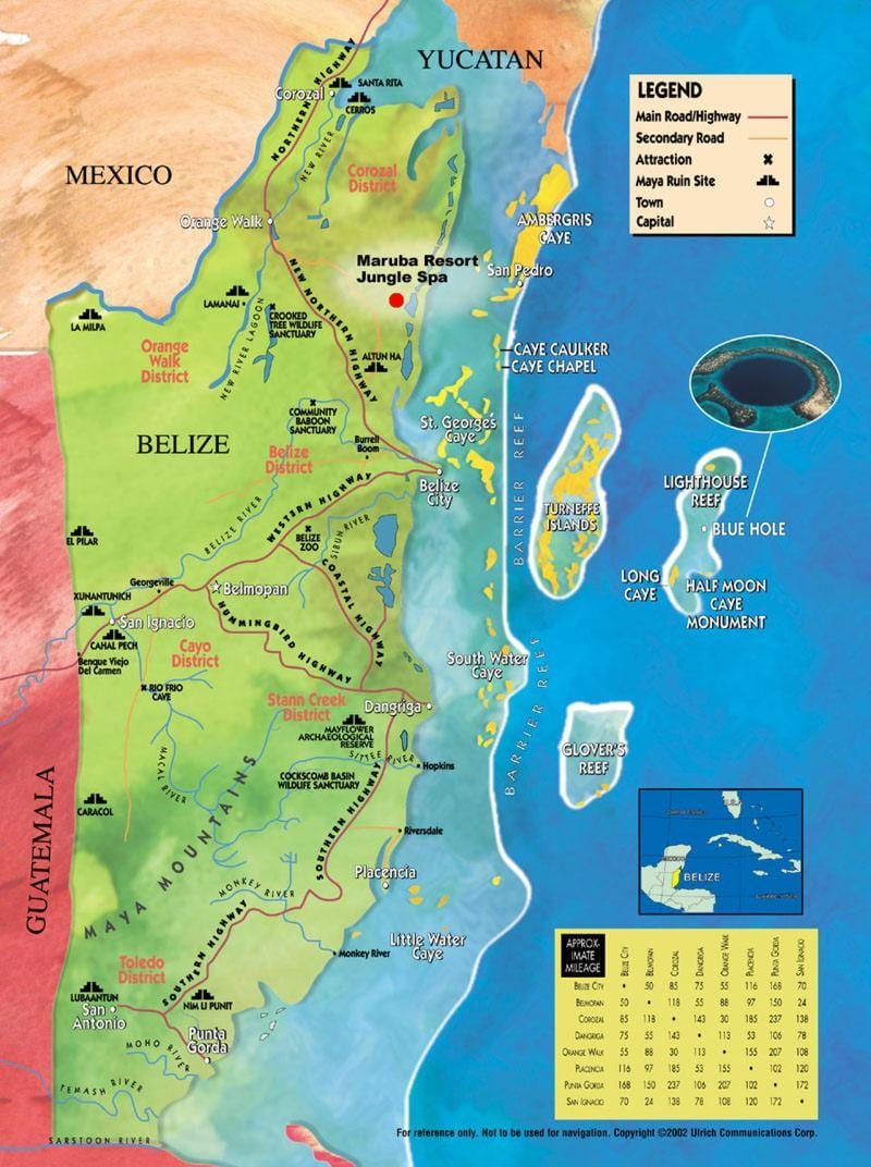 Bản đồ của thuốc lá thuốc Belize