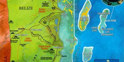 Belize đổ nát bản đồ