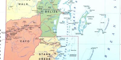 Bản đồ của Belize quận