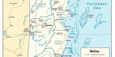 Belize sông bản đồ
