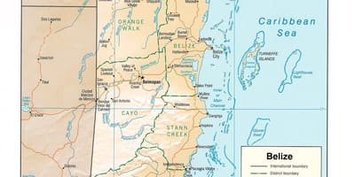 Bản đồ đang ở Belize