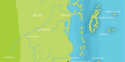 Bản đồ của khu bảo tồn Belize