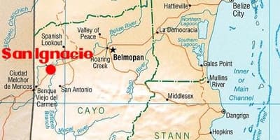 Bản đồ của san ignacio Belize