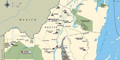 Bản đồ của sibun sông Belize